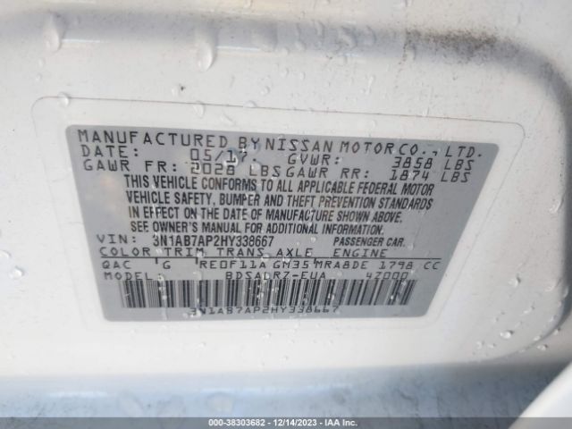 Photo 8 VIN: 3N1AB7AP2HY338667 - NISSAN SENTRA 