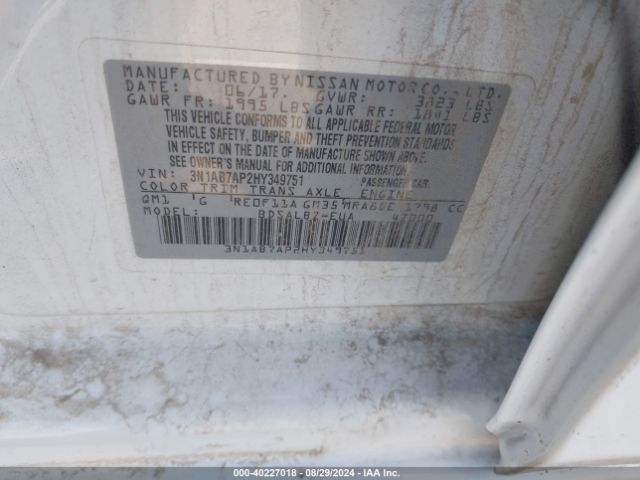 Photo 8 VIN: 3N1AB7AP2HY349751 - NISSAN SENTRA 