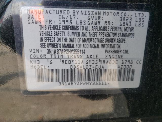 Photo 9 VIN: 3N1AB7AP2HY355114 - NISSAN SENTRA S 