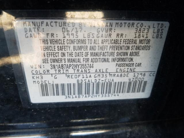 Photo 9 VIN: 3N1AB7AP2HY355744 - NISSAN SENTRA 