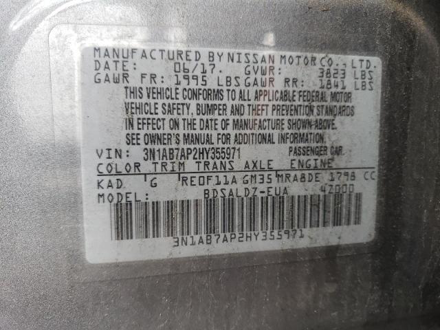 Photo 11 VIN: 3N1AB7AP2HY355971 - NISSAN SENTRA S 