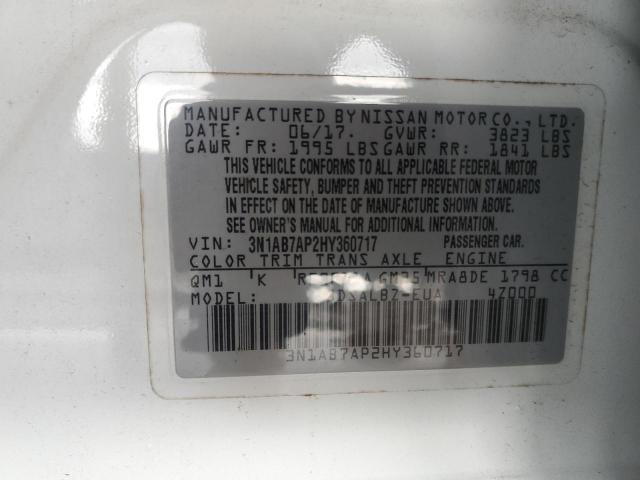 Photo 9 VIN: 3N1AB7AP2HY360717 - NISSAN SENTRA S 