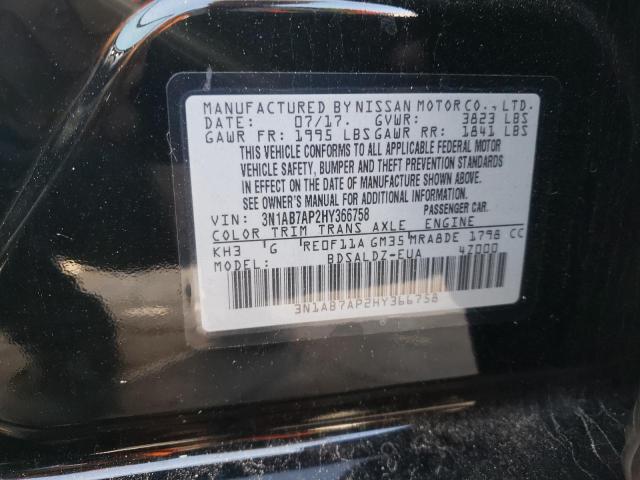 Photo 9 VIN: 3N1AB7AP2HY366758 - NISSAN SENTRA S 