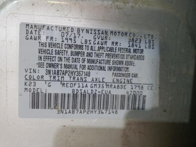 Photo 11 VIN: 3N1AB7AP2HY367148 - NISSAN SENTRA S 