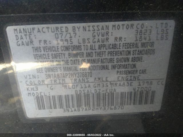 Photo 8 VIN: 3N1AB7AP2HY376870 - NISSAN SENTRA 