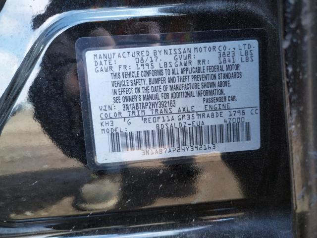 Photo 9 VIN: 3N1AB7AP2HY392163 - NISSAN SENTRA S 