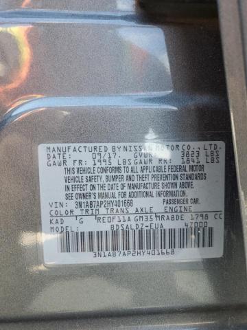 Photo 11 VIN: 3N1AB7AP2HY401668 - NISSAN SENTRA 