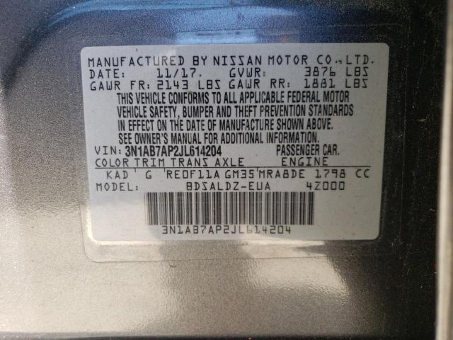 Photo 11 VIN: 3N1AB7AP2JL614204 - NISSAN SENTRA 