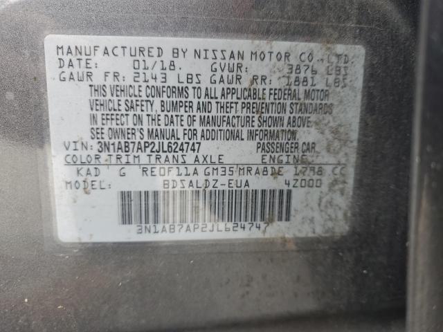 Photo 12 VIN: 3N1AB7AP2JL624747 - NISSAN SENTRA S 