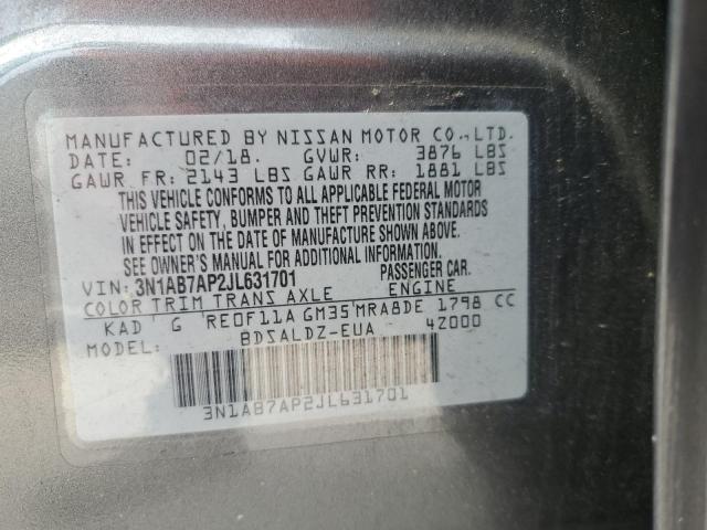 Photo 11 VIN: 3N1AB7AP2JL631701 - NISSAN SENTRA S 