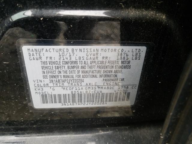 Photo 9 VIN: 3N1AB7AP2JY220284 - NISSAN SENTRA S 