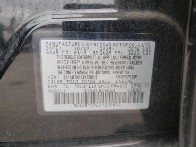 Photo 9 VIN: 3N1AB7AP2JY220818 - NISSAN SENTRA 