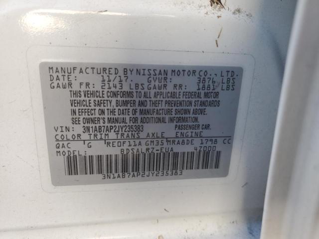 Photo 9 VIN: 3N1AB7AP2JY235383 - NISSAN SENTRA S 