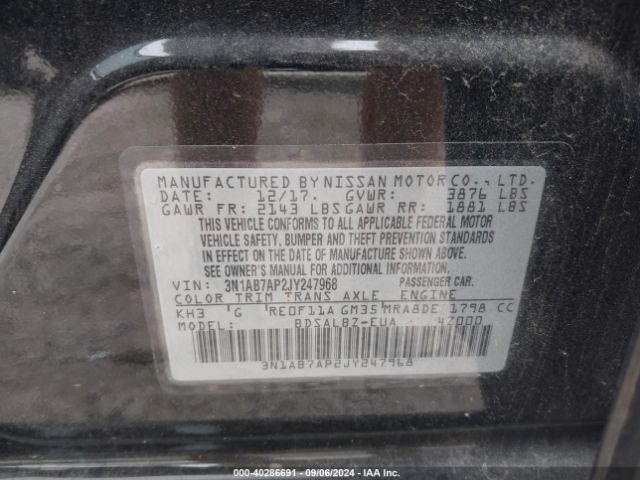 Photo 8 VIN: 3N1AB7AP2JY247968 - NISSAN SENTRA 