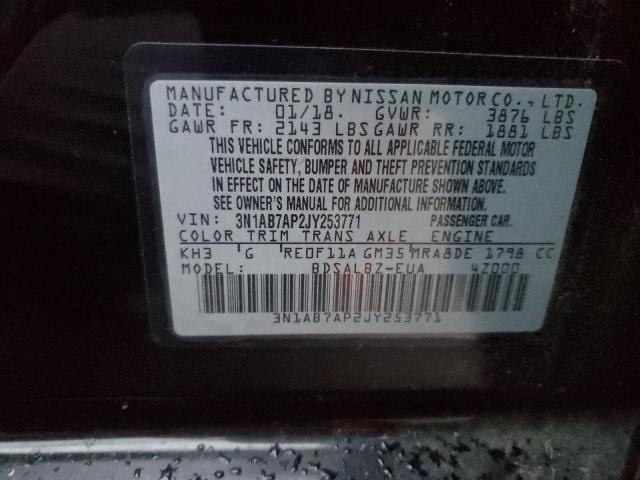 Photo 11 VIN: 3N1AB7AP2JY253771 - NISSAN SENTRA S 