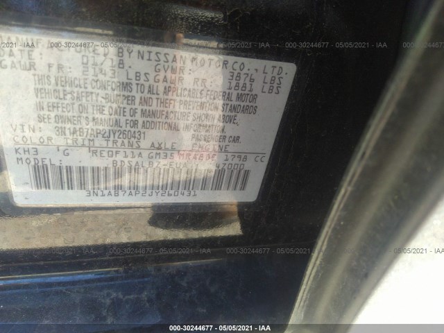 Photo 8 VIN: 3N1AB7AP2JY260431 - NISSAN SENTRA 