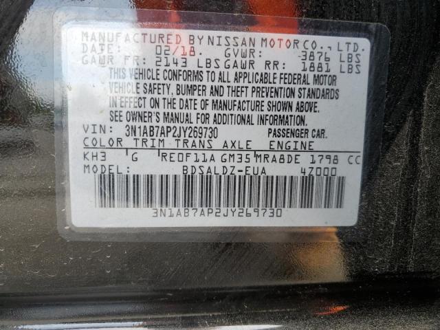 Photo 11 VIN: 3N1AB7AP2JY269730 - NISSAN SENTRA S 