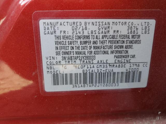 Photo 11 VIN: 3N1AB7AP2JY280033 - NISSAN SENTRA 