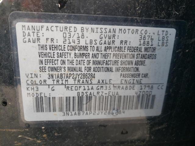 Photo 9 VIN: 3N1AB7AP2JY286284 - NISSAN SENTRA S 