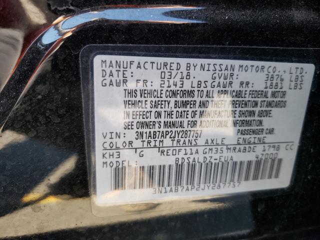 Photo 9 VIN: 3N1AB7AP2JY287757 - NISSAN SENTRA S 