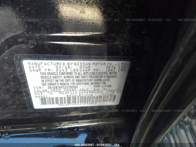 Photo 8 VIN: 3N1AB7AP2JY295860 - NISSAN SENTRA 