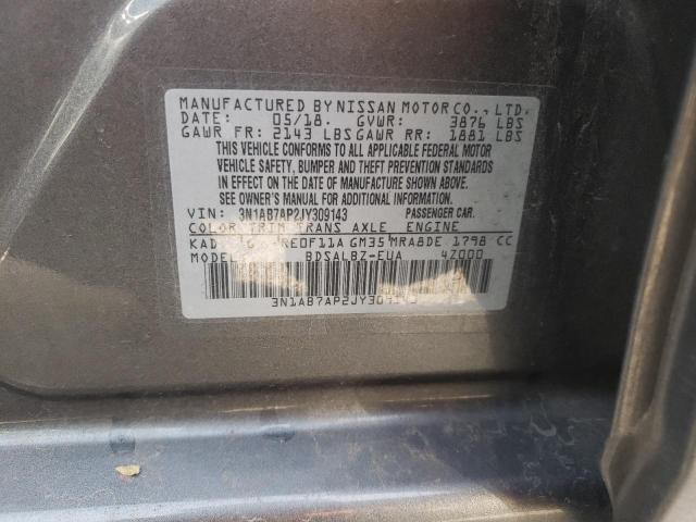 Photo 9 VIN: 3N1AB7AP2JY309143 - NISSAN SENTRA S 