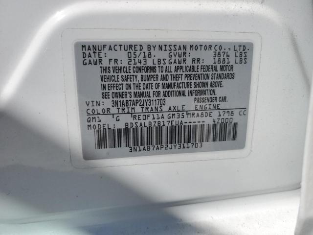 Photo 9 VIN: 3N1AB7AP2JY311703 - NISSAN SENTRA S 