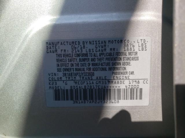 Photo 9 VIN: 3N1AB7AP2JY323608 - NISSAN SENTRA S 