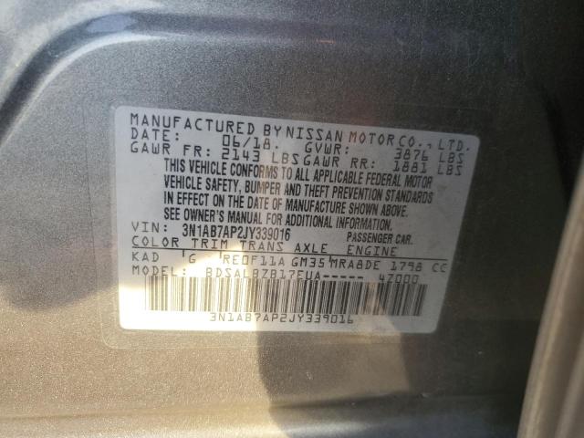 Photo 11 VIN: 3N1AB7AP2JY339016 - NISSAN SENTRA S 