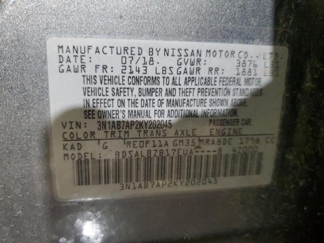 Photo 11 VIN: 3N1AB7AP2KY202045 - NISSAN SENTRA 