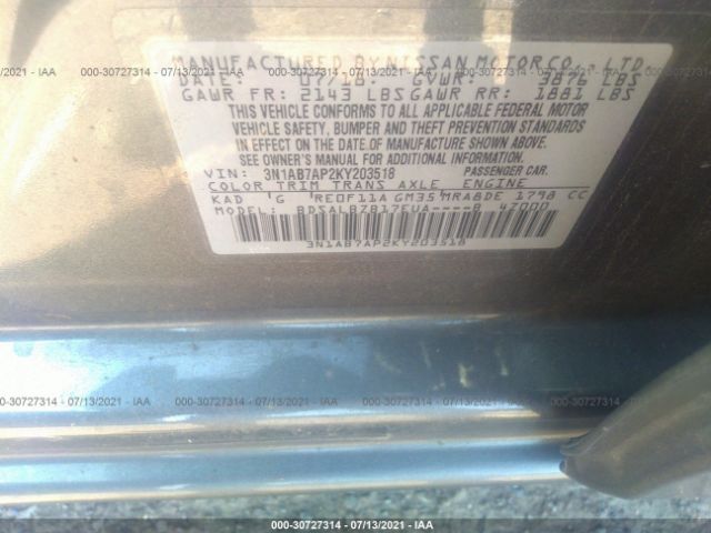 Photo 8 VIN: 3N1AB7AP2KY203518 - NISSAN SENTRA 