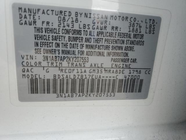 Photo 11 VIN: 3N1AB7AP2KY207553 - NISSAN SENTRA 