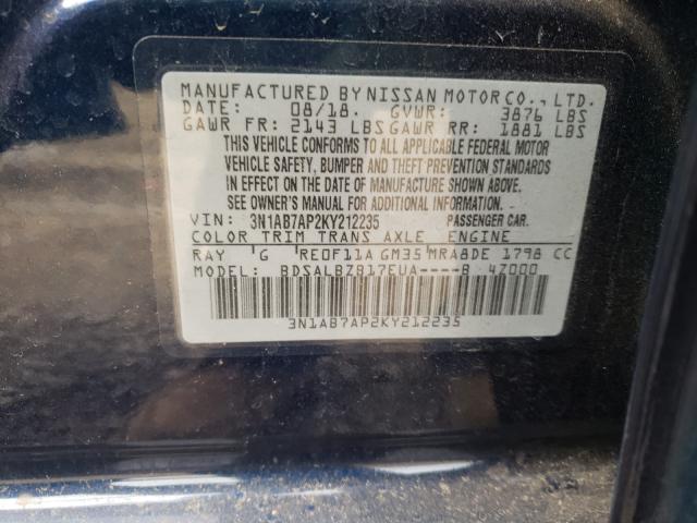 Photo 9 VIN: 3N1AB7AP2KY212235 - NISSAN SENTRA S 