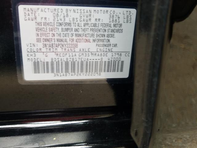 Photo 9 VIN: 3N1AB7AP2KY222098 - NISSAN SENTRA S 