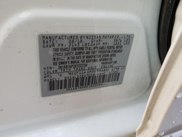 Photo 9 VIN: 3N1AB7AP2KY223784 - NISSAN SENTRA S 