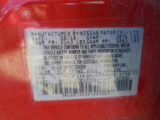 Photo 11 VIN: 3N1AB7AP2KY224269 - NISSAN SENTRA 