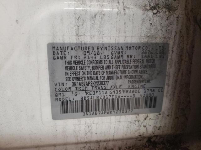 Photo 11 VIN: 3N1AB7AP2KY230377 - NISSAN SENTRA S 