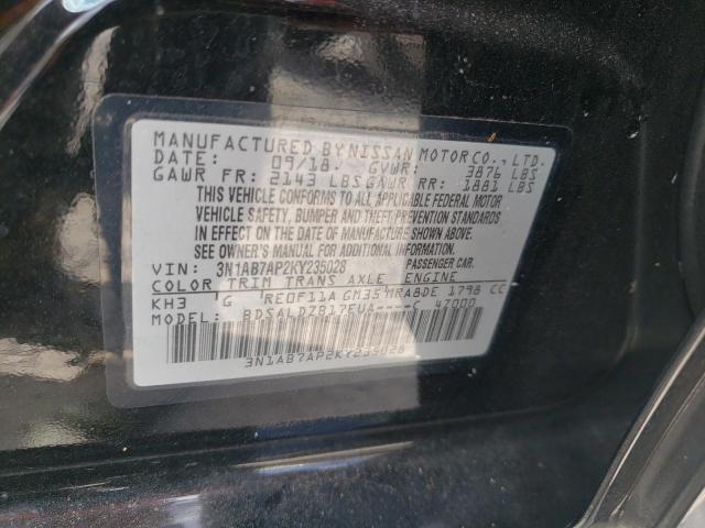 Photo 9 VIN: 3N1AB7AP2KY235028 - NISSAN SENTRA S 