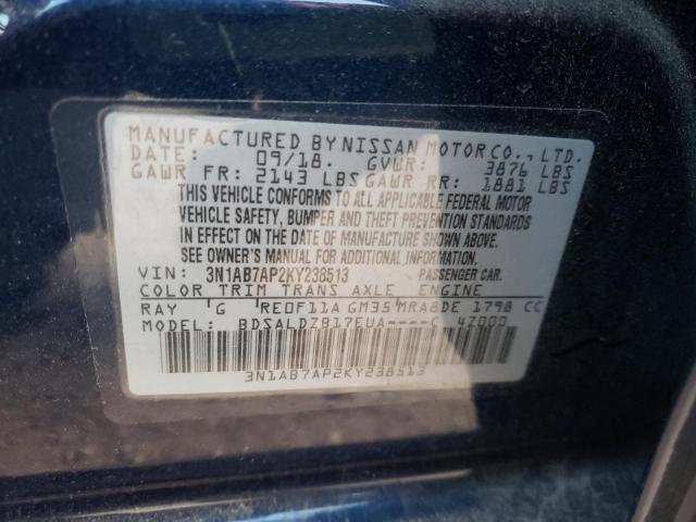 Photo 9 VIN: 3N1AB7AP2KY238513 - NISSAN SENTRA S 