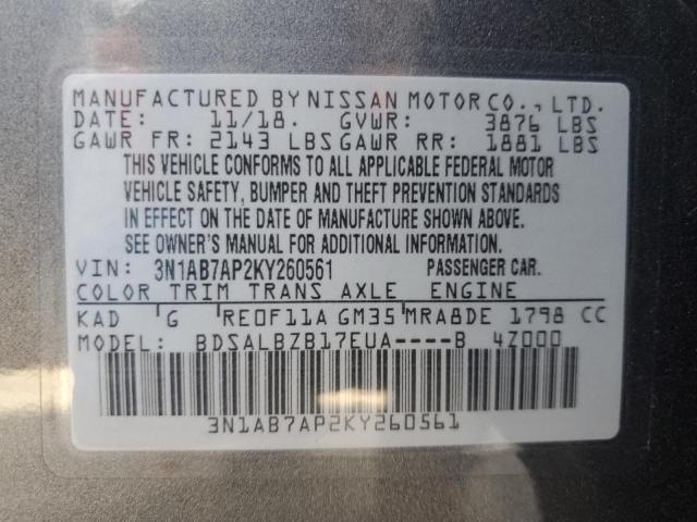 Photo 11 VIN: 3N1AB7AP2KY260561 - NISSAN SENTRA 