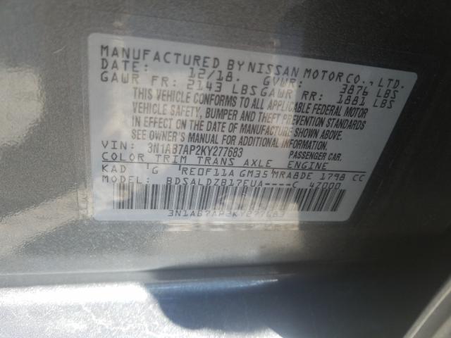 Photo 9 VIN: 3N1AB7AP2KY277683 - NISSAN SENTRA S 