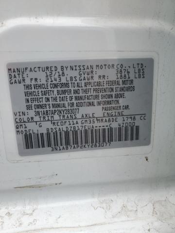 Photo 11 VIN: 3N1AB7AP2KY283077 - NISSAN SENTRA S 