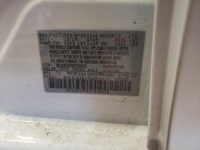 Photo 12 VIN: 3N1AB7AP2KY334058 - NISSAN SENTRA 