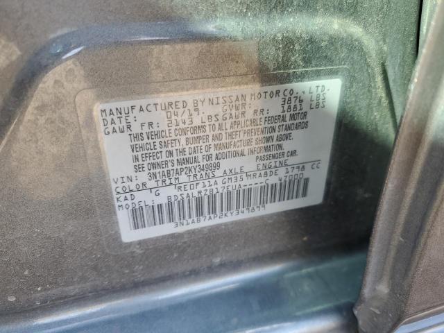 Photo 11 VIN: 3N1AB7AP2KY349899 - NISSAN SENTRA S 