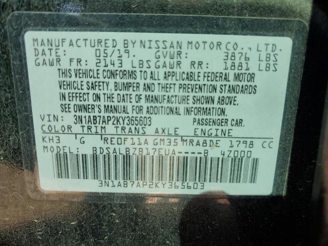 Photo 12 VIN: 3N1AB7AP2KY365603 - NISSAN SENTRA 