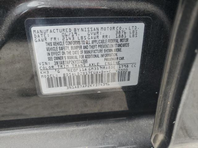 Photo 12 VIN: 3N1AB7AP2KY374396 - NISSAN SENTRA S 