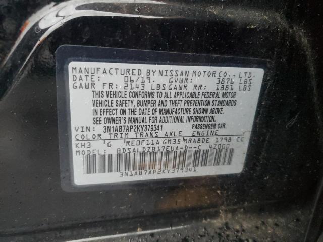 Photo 12 VIN: 3N1AB7AP2KY379341 - NISSAN SENTRA S 