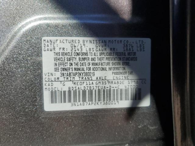 Photo 12 VIN: 3N1AB7AP2KY380019 - NISSAN SENTRA S 