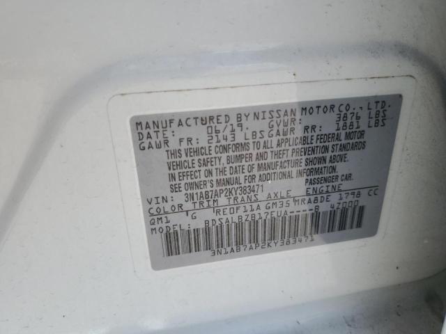 Photo 11 VIN: 3N1AB7AP2KY383471 - NISSAN SENTRA 