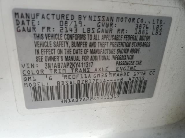 Photo 11 VIN: 3N1AB7AP2KY411317 - NISSAN SENTRA 